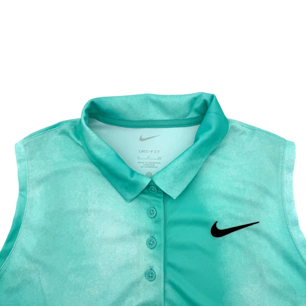 NWT New Nike Women's Sleeveless Dri-FIT Victory Printed Golf Polo Small S Shirt - Picture 5 of 6